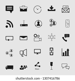 Set of standard and universal communication icons