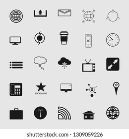 Set of standard and universal communication icons