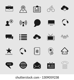 Set of standard and universal communication icons