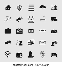 Set of standard and universal communication icons
