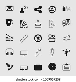 Set of standard and universal communication icons