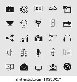 Set of standard and universal communication icons