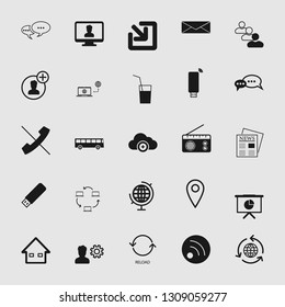 Set of standard and universal communication icons