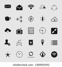 Set of standard and universal communication icons