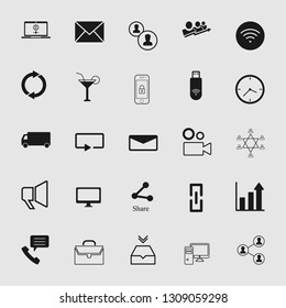 Set of standard and universal communication icons