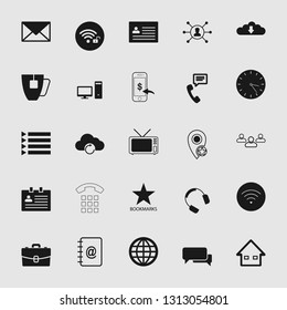 Set of standard and universal communication icons