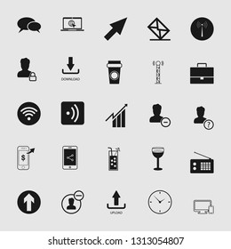 Set of standard and universal communication icons