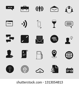 Set of standard and universal communication icons