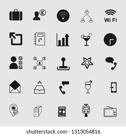 Set of standard and universal communication icons