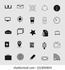 Set of standard and universal communication icons