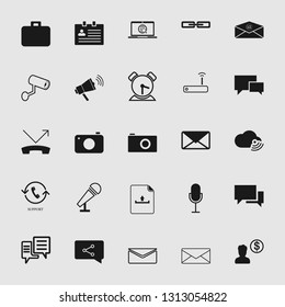 Set of standard and universal communication icons