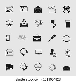 Set of standard and universal communication icons