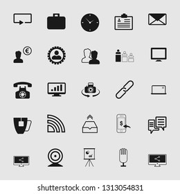 Set of standard and universal communication icons