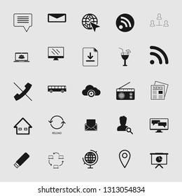Set of standard and universal communication icons