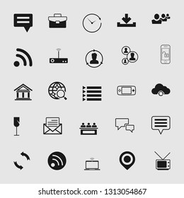 Set of standard and universal communication icons