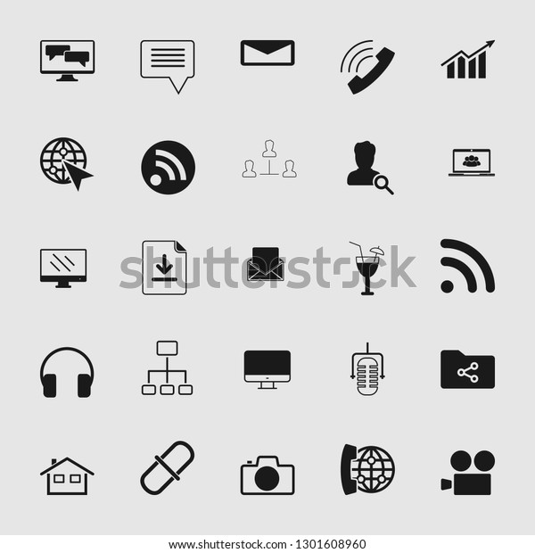 Set of
standard and universal communication
icons.