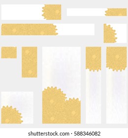 set of standard web banner with a pattern of flowers. vector illustration.