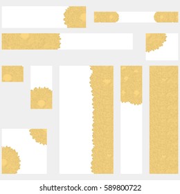 set of standard web banner with a pattern of flowers. vector illustration.