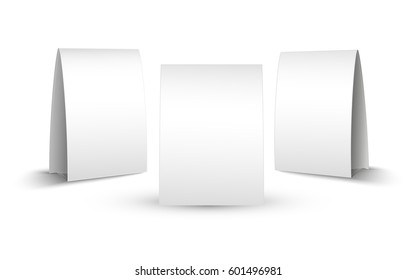 Set of standing blank calendar set isolated on white background vector mockup illustration