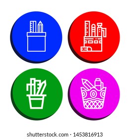Set of stapler icons such as Stationery , stapler