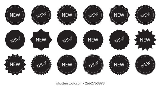 Set of star burst stickers. Vector starburst price tag icon. Set badge shape. Sale promo pricetags. Red badges isolated on white background. Round sun splash in simple design. Wave vignette.
