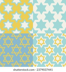 Set of star of David pattern. Use as one backdrop or separate