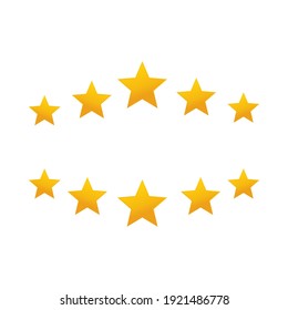 Set of Star Golden for rating Premium vector