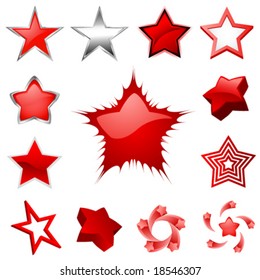 set of star graphics