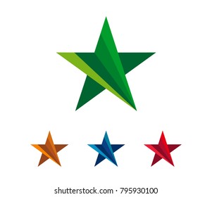 Set star icon. four star on white background. modern star icon