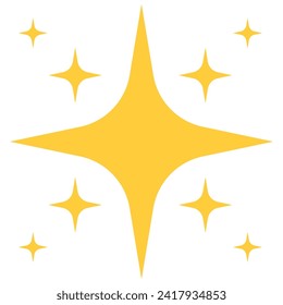 A set of star icon isolated on white background.