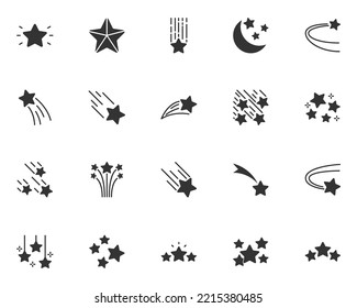 conjunto de iconos de estrella, brillo