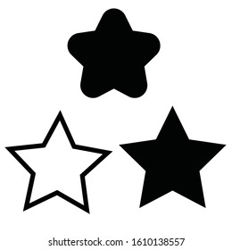 Set star icon, stars vector symbol, star illustration