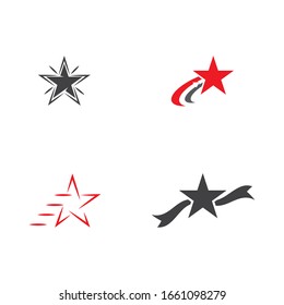 Set Star icon Template vector illustration design