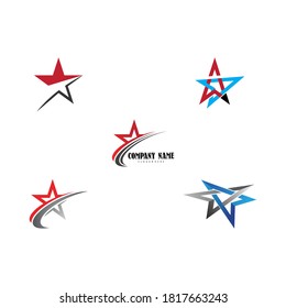 Set Star icon Template vector illustration design
