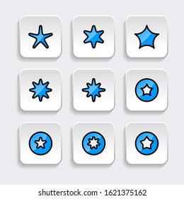 Set of star icon with trendy filled line style icon for web, logo, app, UI design. isolated on white background. vector illustration eps 10