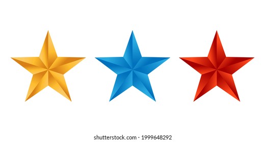 Set von Star-Icon-Vektorgrafik-Vorlage. Design-Kollektion für Sternensymbole. Star-Vektordesign einzeln auf weißem Hintergrund. Star Vektorsymbol flach Design für Website, Symbol, Logo, Zeichen, App, UI.