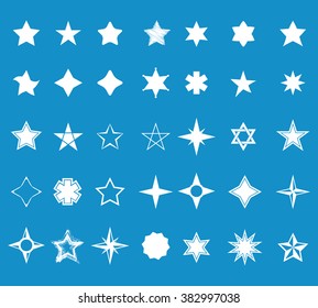 Set of star icon . Vector illustration
