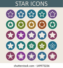 Set of star icons