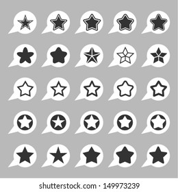 Set of star icons
