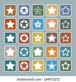 Set of star icons