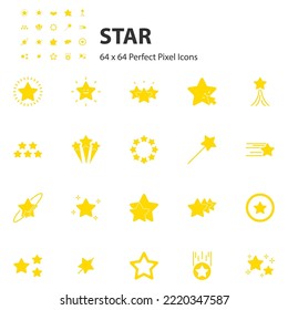 set of star icons, bright, decoration
