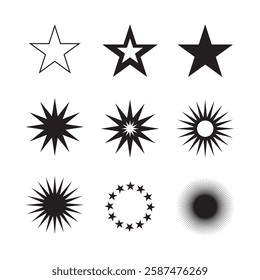 set of star icons collection