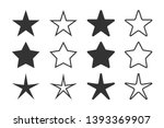 Set Of Star Icons Star Logo isolated on White Background. Flat Vector Illustration Design Template Elements.