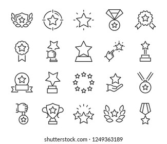 set of star icons, such as celebration, success, glory, sparkle, award, premium