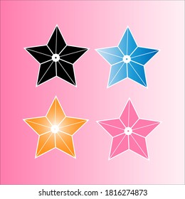 
set of star icons, vector illustration