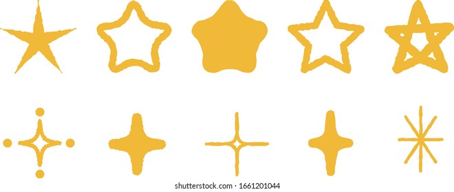 Set of star icon.Vector illustration.
