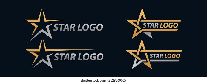 Set of star Logo design vector illustration