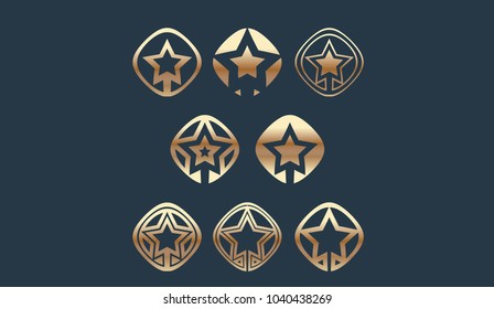 Set of Star Logo Template Design Vector Elements