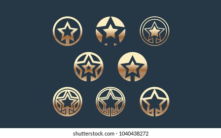 Set of Star Logo Template Design Vector Elements