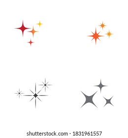 Set Star logo template vector icon illustration design